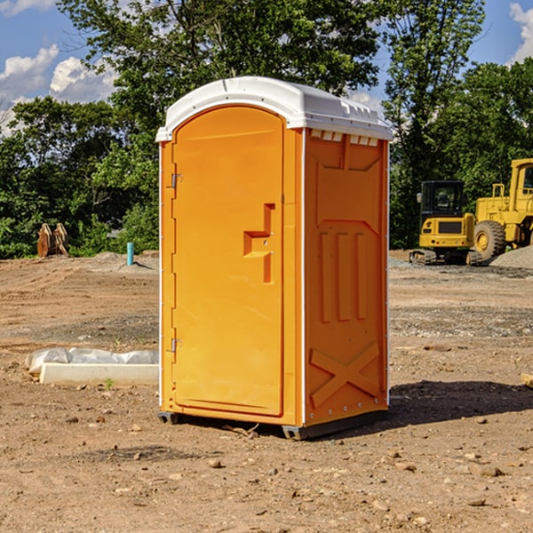 how often are the porta potties cleaned and serviced during a rental period in Pekin